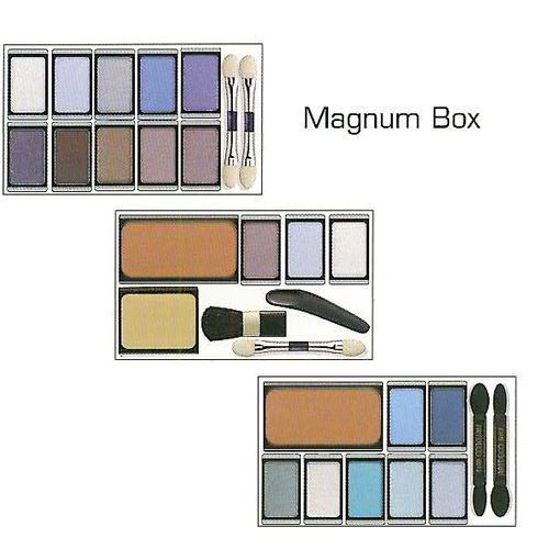 Casetă magnetică cu oglindă pentru farduri de ochi și blush (Beauty Box Magnum)