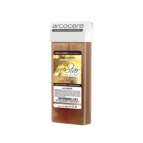 Epilačný vosk s trblietkami Professional Wax Oro Puro Gold (Roll-On Cartidge) 100 ml