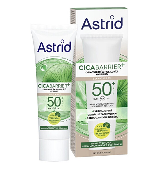 Obnovující a posilující UV fluid SPF 50+ Cicabarrier+ 40 ml