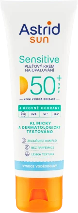Pleťový krém na opalování Sensitive SPF 50+ 50 ml