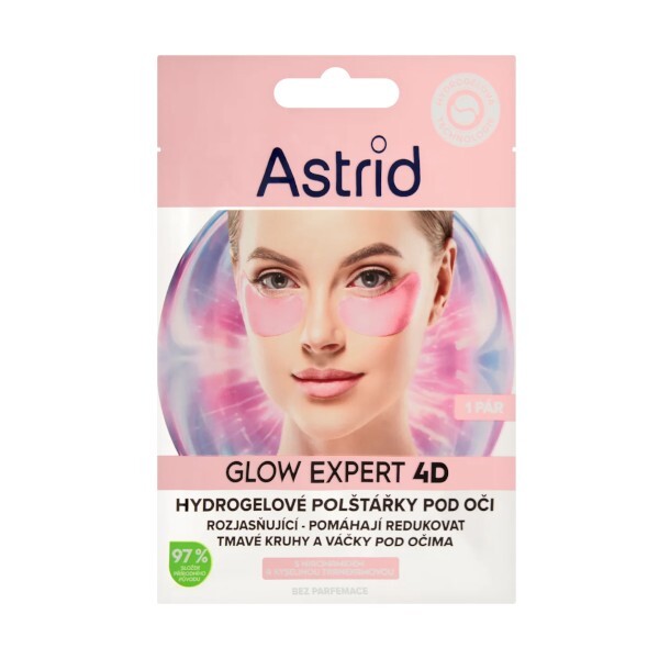 Rozjasňující hydrogelové polštářky pod oči s niacinamidem Glow Expert 4D