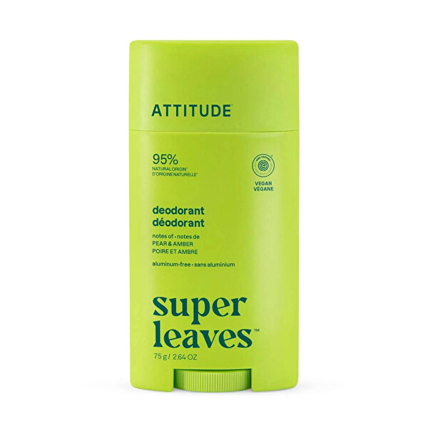 Deodorant Super Leaves Hruška & Amber Deodorant 75 g