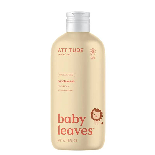 Spumă de baie pentru copii cu parfum de suc de pere Baby Leaves (Bubble Wash) 473 ml