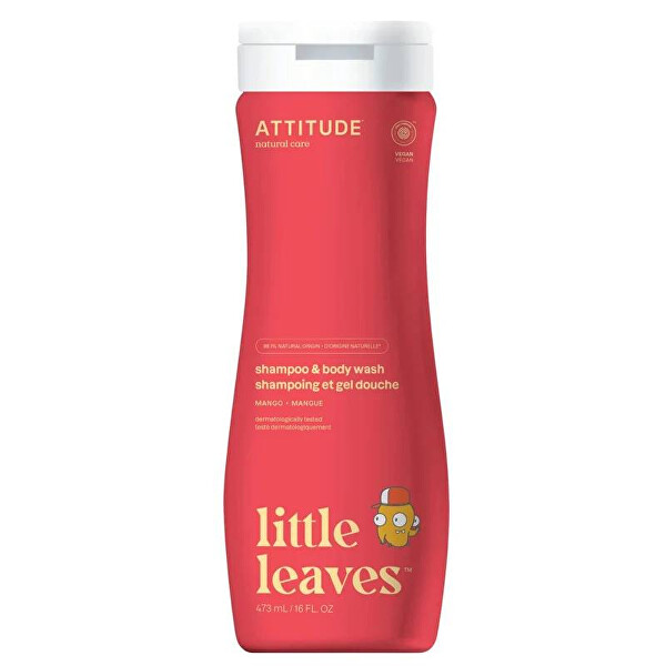 Săpun de corp și șampon pentru copii Little Leaves Mango 473 ml