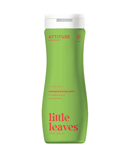 Dětské tělové mýdlo a šampon Little Leaves Meloun a kokos 473 ml