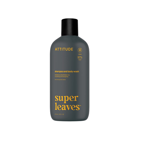 Přírodní pánský šampon a tělové mýdlo 2v1 Super Leaves (Shampoo & Body Wash) 473 ml