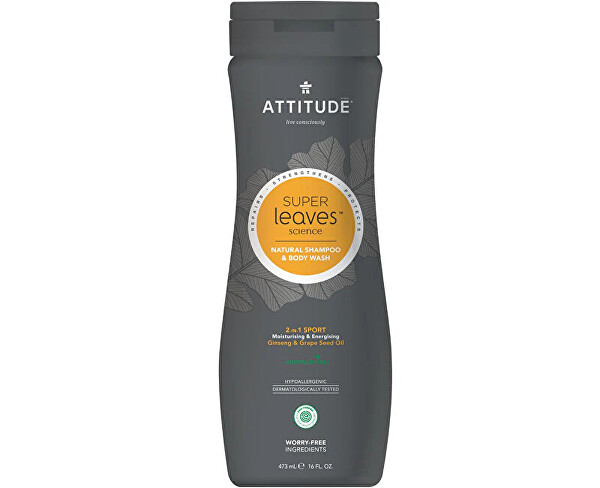 Přírodní pánský šampon a tělové mýdlo 2v1 Super Leaves (Shampoo & Body Wash) 473 ml