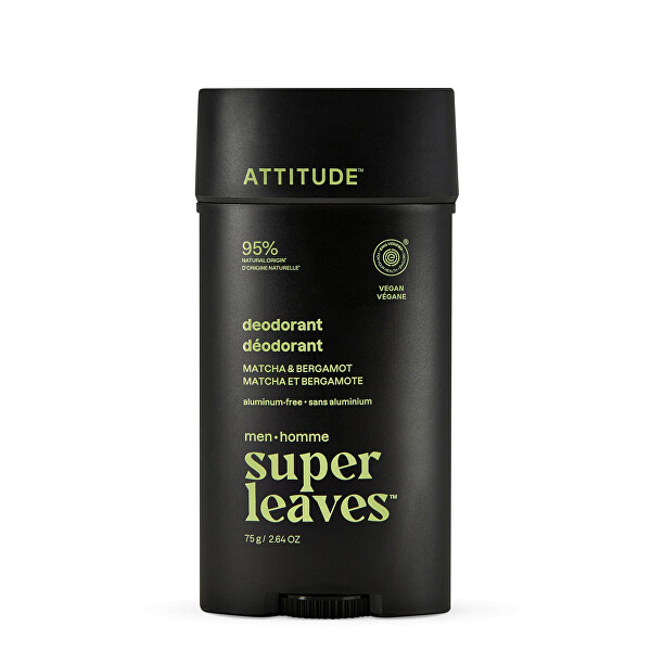 Přírodní pánský deodorant Super Leaves Matcha & Bergamot (Deodorant) 75 g