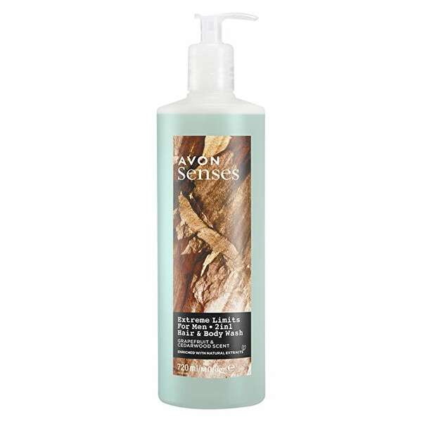 Gel doccia per corpo e capelli al profumo di pompelmo e legno di cedro Senses 720 ml