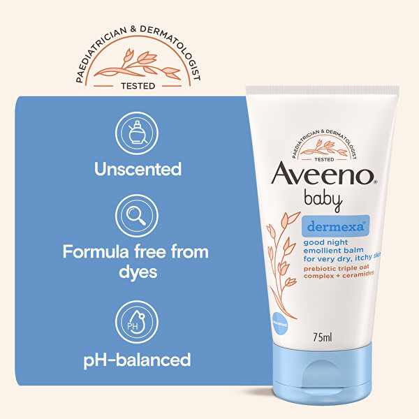 Emolienční balzám na dobrou noc Baby Dermexa (Emollient Balm) 75 ml