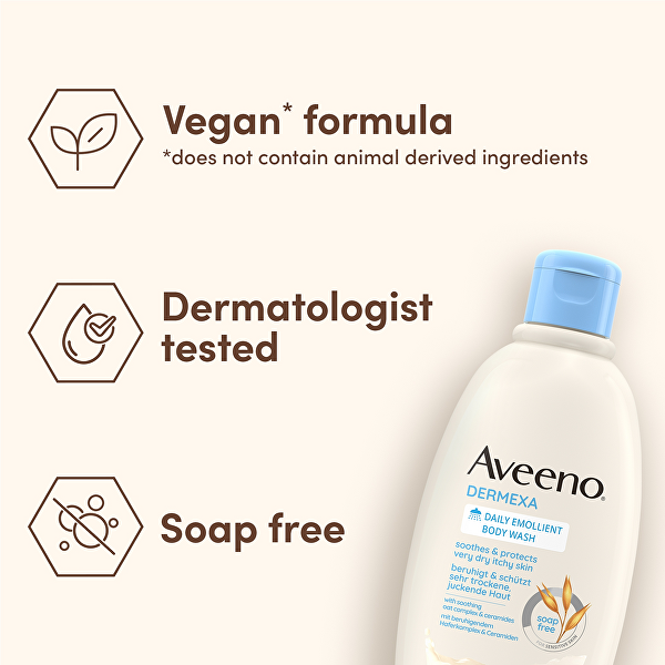 Emolienční sprchový gel bez parfemace Dermexa (Daily Emollient Body Wash) 300 ml