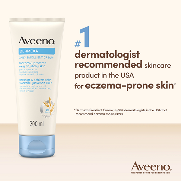 Emolienční tělový krém bez parfemace Dermexa (Daily Emollient Cream) 200 ml