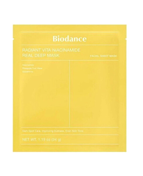 Rozjasňující hydrogelová maska Radiant Vita Niacinamide (Real Deep Mask) 34 g