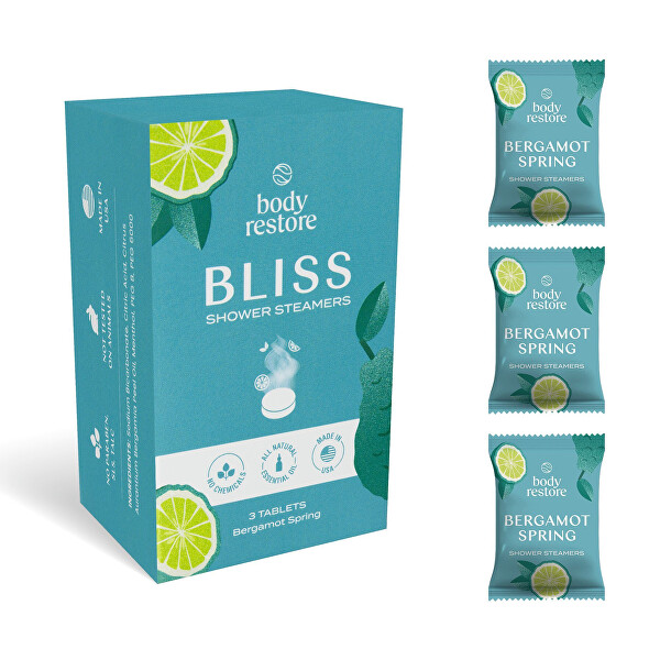 Sada aromatických tablet do sprchy Bergamot Spring Shower Steamers