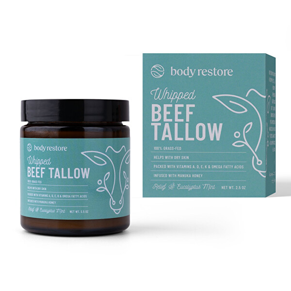 Tělový krém Eukalyptus a Máta Whipped Beef Tallow 71 g