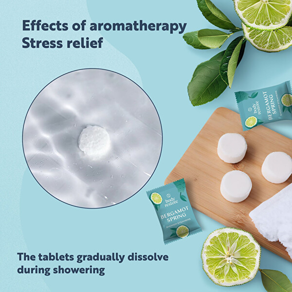 Bergamot Spring Shower Steamers aromás zuhanytabletta szett