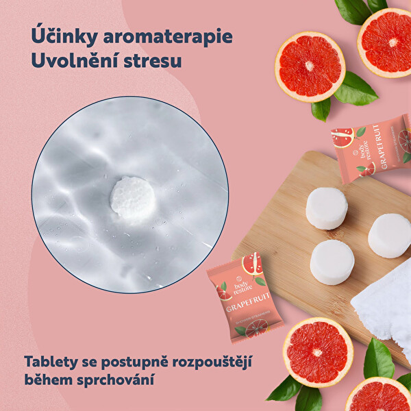Súprava aromatických tabliet do sprchy Grapefruit Shower Steamers