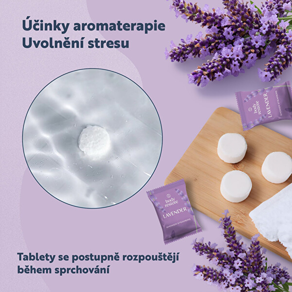 Sada aromatických tablet do sprchy Levandule Shower Steamers