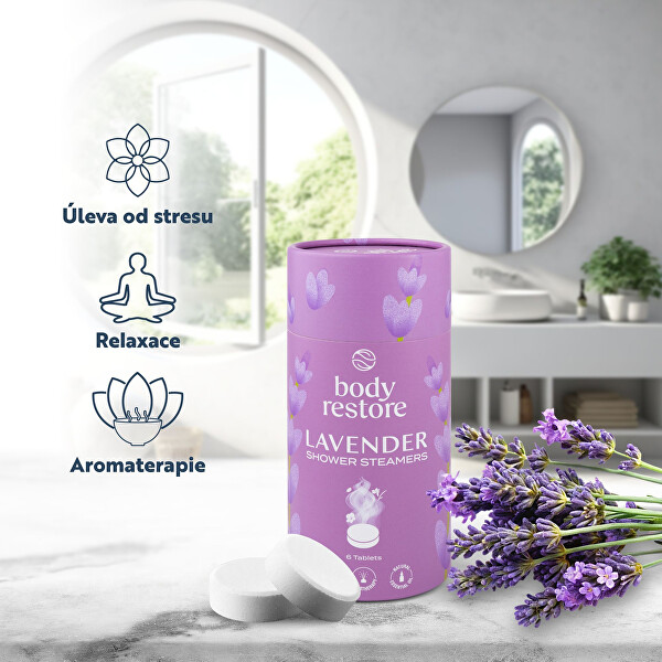 Sada aromatických tablet do sprchy Levandule Shower Steamers 6 ks