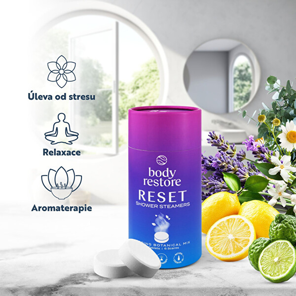Sada aromatických tablet do sprchy Reset mix Shower Steamers 6 ks