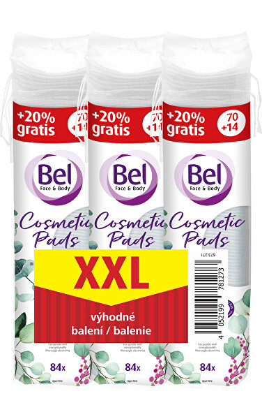 Sada kulatých odličovacích tamponů Cosmetic 3 x 84 ks