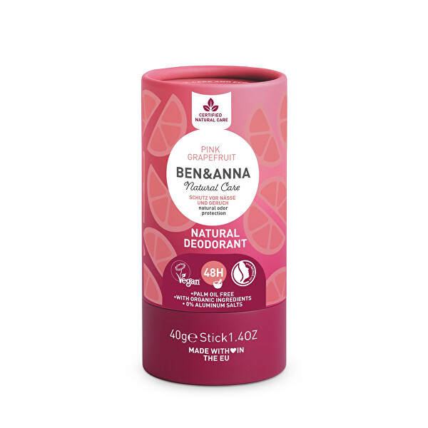 Prírodný dezodorant Pink Grapefruit Natural Dezodorant 40 g