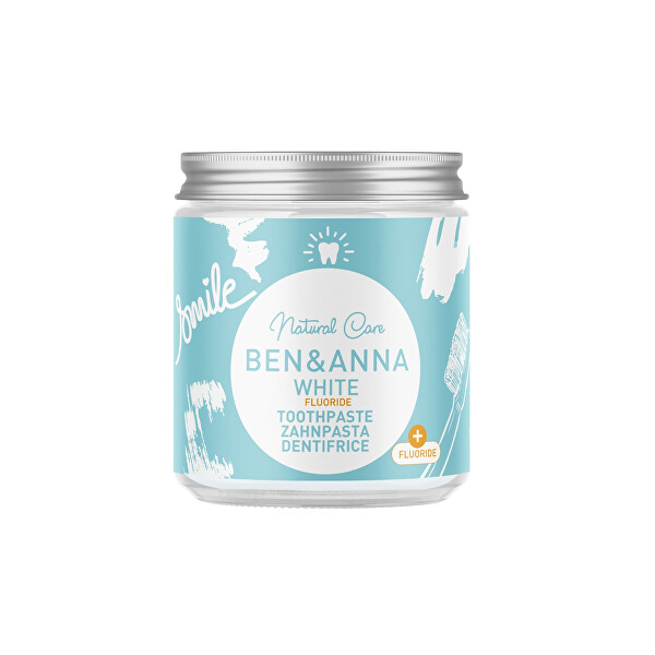 Zubní pasta ve skle White+ Fluorid Toothpaste 100 ml