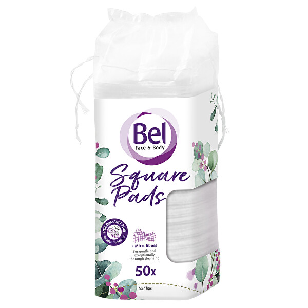 Sada čtvercových odličovacích tamponů Bel Face & Body Cosmetic 3 x 50 ks