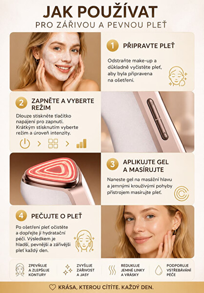 Kozmetický prístroj na vrásky RFlift BR-1500
