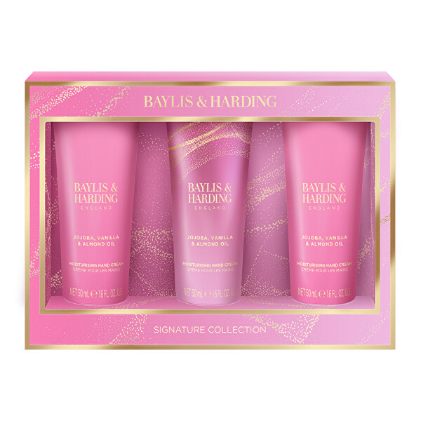 Dárková sada krémů na ruce Jojoba, Vanilla & Almond Oil 3 ks