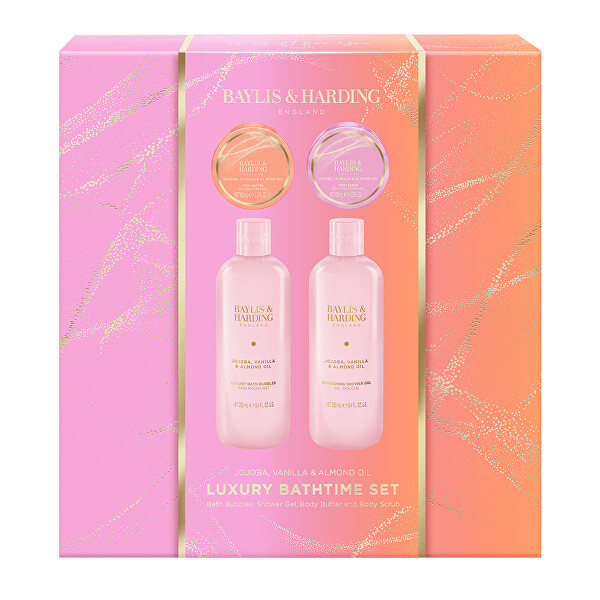 Dárková sada Jojoba, Vanilka & Mandlový olej Bathtime Set 4 ks