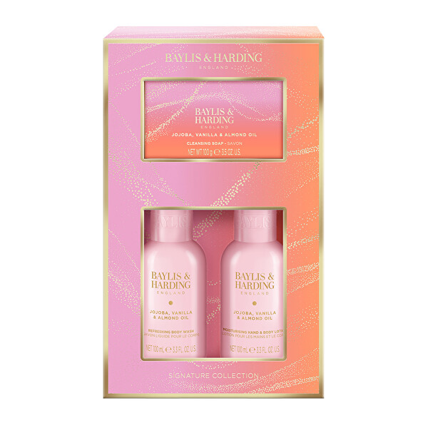 Dárková sada tělové péče Jojoba, Vanilka & Mandlový olej 3 ks