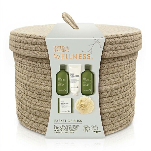 Dárková sada péče o tělo v košíku Ginger, Lime & Basil 5 ks