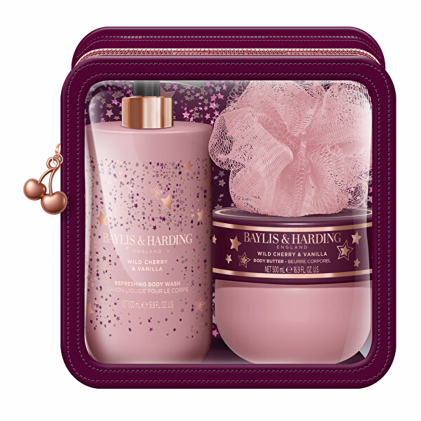 Dárková sada péče o tělo v taštičce Wild Cherry & Vanilla 3 ks