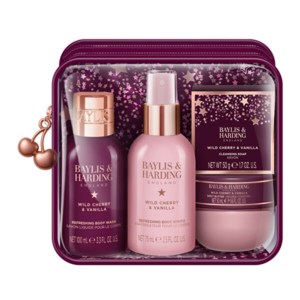 Dárková sada péče o tělo v taštičce Wild Cherry & Vanilla 4 ks