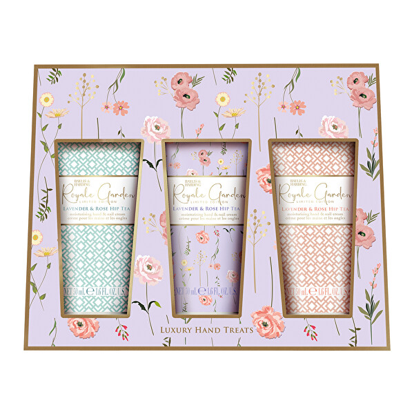 Dárková sada krémů na ruce Royale Garden Luxury 3 x 50 ml
