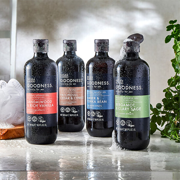 Pánský sprchový gel Goodness Mens Ambra & Tonka Fazole 500 ml