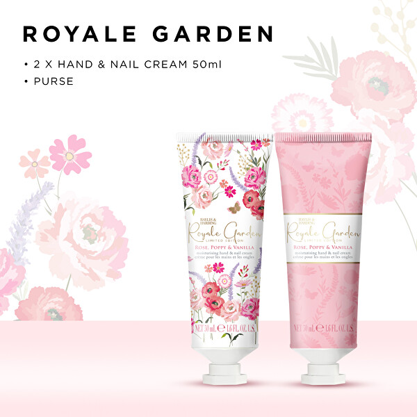 Dárková sada péče o ruce v taštičce Royale Garden 2 ks
