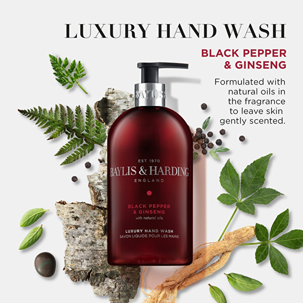 Tekuté mýdlo na ruce Černý pepř a Ženšen Hand Wash 500 ml