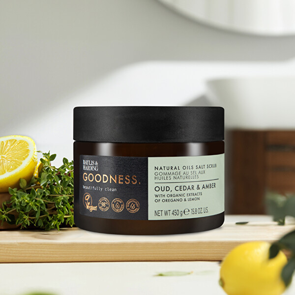 Tělový peeling Oud, Cedrové dřevo & Ambra 450 g