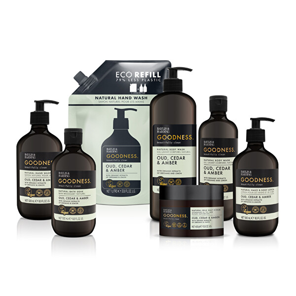 Tělový peeling Oud, Cedrové dřevo & Ambra 450 g