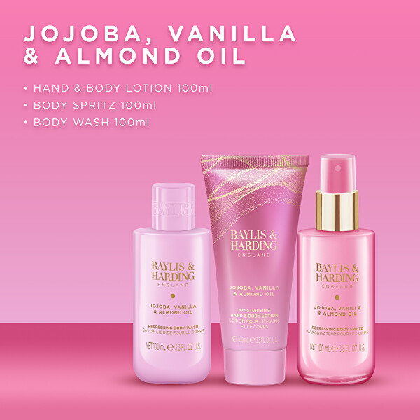 Ajándékszett táskában Jojoba, Vanilla & Almond Oil 3 db