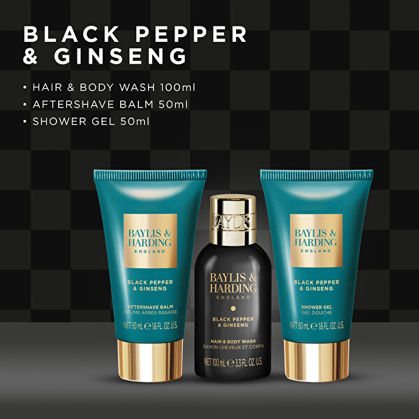 Dárková mini sada péče o tělo Black Pepper & Ginseng 3 ks