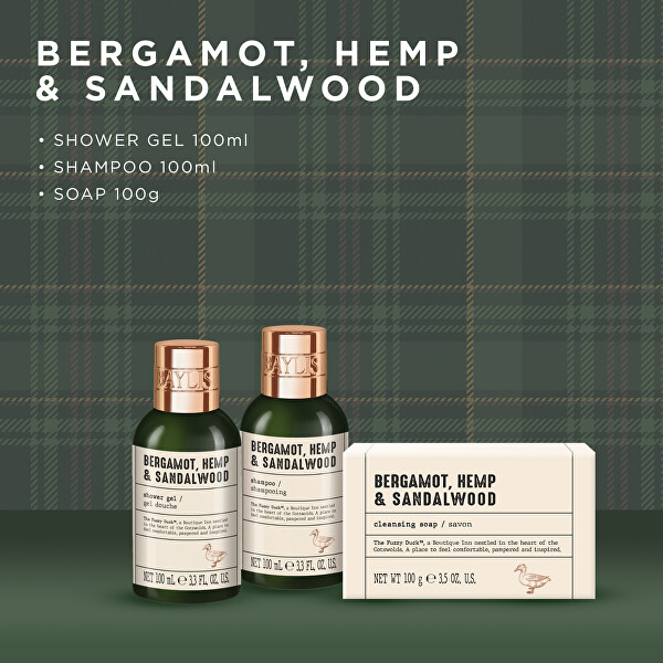 Dárková sada Bergamot, Hemp & Sandalwood 3 ks