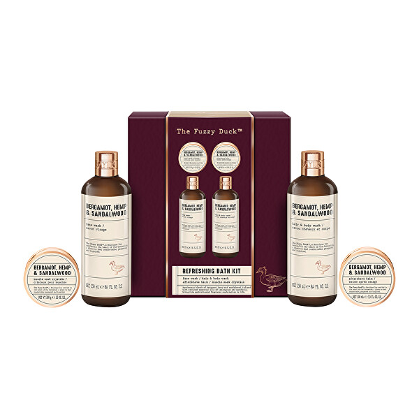 Dárková sada Bergamot, Konopí & Santalové dřevo 4 ks