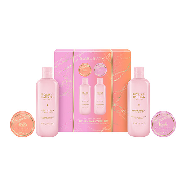 Dárková sada Jojoba, Vanilka & Mandlový olej Bathtime Set 4 ks