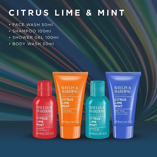 Dárková sada péče o tělo a vlasy Citrus, Lime, Mint 4 ks