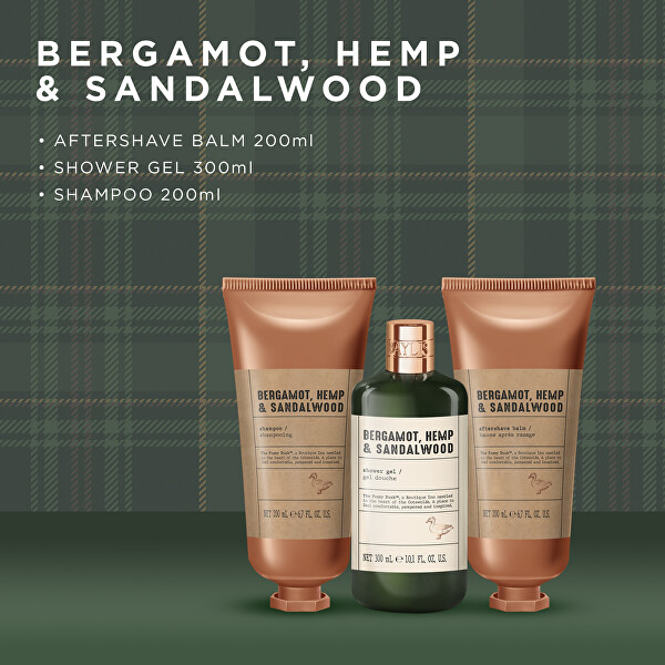 Dárková sada péče o tělo Bergamot, Hemp & Sandalwood