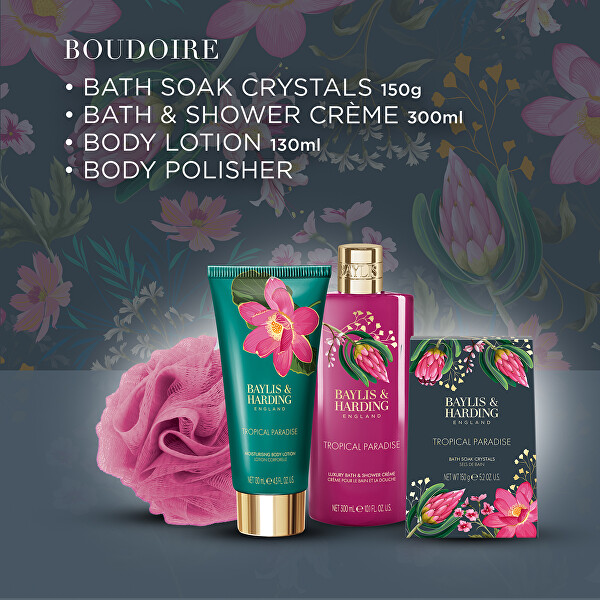 Dárková sada péče o tělo Boudoire - Tropical Paradise Set 4 ks