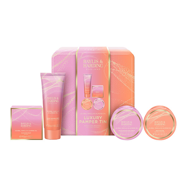 Dárková sada péče o tělo Jojoba, Vanilka & Mandlový olej 4 ks